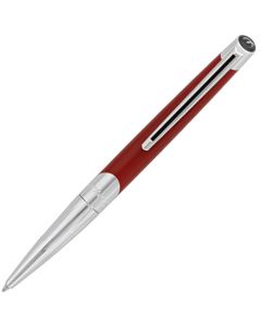 This Red & Silver Défi Millenium Ballpoint Pen is designed by S.T. Dupont Paris. 