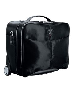 The S.T. Dupont Paris Défi Carbone Nylon Black Wheeled Briefcase