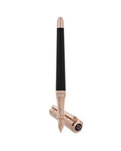 This Black & Pink Gold Liberté Fountain Pen is designed by S.T. Dupont Paris. 