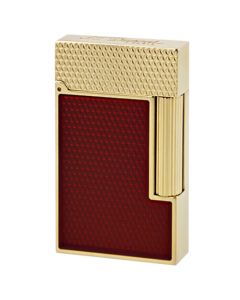 This Red Lacquer Ligne 2 Cling Lighter is designed by S.T. Dupont Paris. 