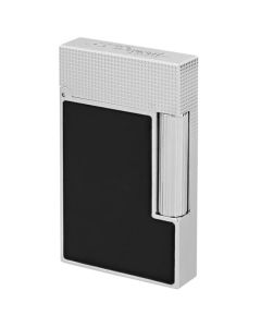 This Matt Black Lacquer & Platinum Ligne 2 Cling Lighter is made by S.T. Dupont Paris. 