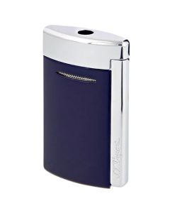 This Navy Blue & Chrome Minijet Lighter is designed by S.T. Dupont Paris. 