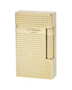 This Yellow Gold Le Grand Cling Diamond Head Lighter was designed by S.T. Dupont Paris. 