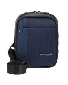 Samsonite's Spectrolite 3.0 Deep Blue Small Crossbody Bag with black panels and gunmetal trims. 