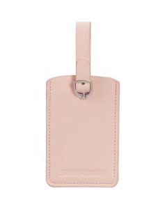 Pink PU Leather Luggage Tag x2