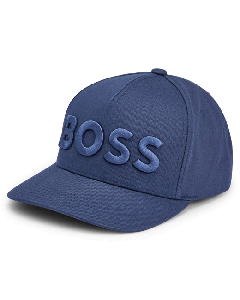 This BOSS Sevile Dark Blue Embroidered Logo Cap is made out of cotton and is perfect for summer.