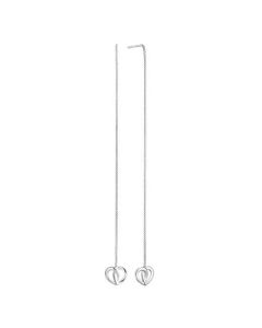 This pair of Montblanc long earrings are made from silver. 