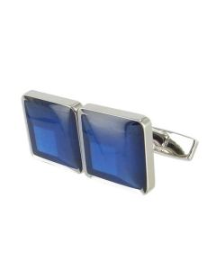 This pair of Hugo Boss cufflinks come with a blue face.