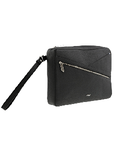 S. T. Dupont Neo Capsule Black Grained Leather Medium Pouch