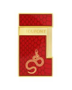 Slimmy Red Snake Skin Yellow Gold Lighter