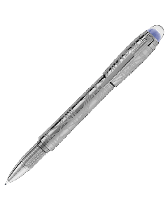 Montblanc's Starwalker SpaceBlue Metal Fineliner Pen is made with dark ruthenium. 