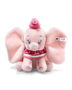 This Steiff collaboration results in Disney's Dumbo Soft Plush Toy, Pink, which is reminiscent of the scene where Dumbo and Timothy see pink elephants.