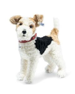 This is Foxy the Fox Terrier created by Steiff.