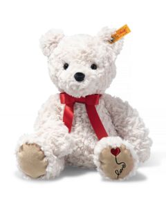 This Soft Cuddly Friends Jimmy the Love Teddy Bear is designed by Steiff.