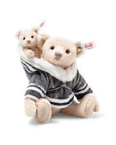 Mama Teddy Bear with Baby, 23 cm
