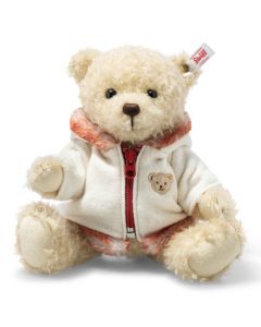 This is Mila the Teddy Bear in a Winter Jacket designed by Steiff.