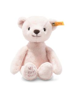 This Rose Pink My First Steiff Teddy Bear has been designed by Steiff. 