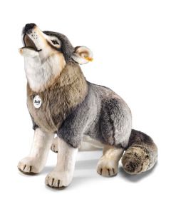 This Light Grey Snorry Wolf has been designed by Steiff.