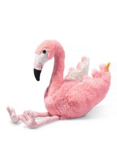 This is Soft Cuddly Friends Jill the Flamingo designed by Steiff.