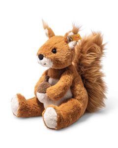 This Soft Cuddly Friends Phil the Squirrel is designed by Steiff. 