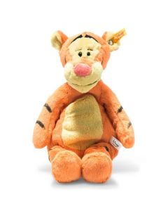 Steiff's Soft Cuddly Friends Disney Originals Tigger is made out of orange soft plush and has a snuggly feel.