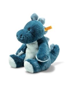 Steiff's Light at Night Spott Stegosaurus is the perfect companion for night time and can be set on a timer for the night light to turn off.