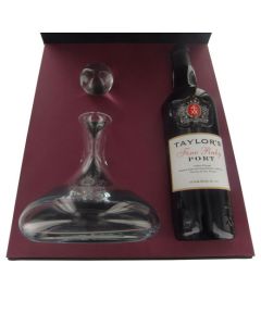 The Taylor's Fine Ruby Port and Decanter Gift Set.