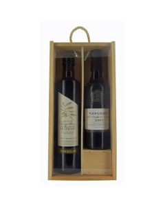 Taylor's Late Bottled Vintage Half Bottle of Port and Olive Oil Gift Set.