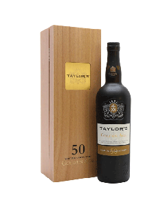 Taylor's Golden Age 50 Year Old Tawny Port 75cl with wooden box.