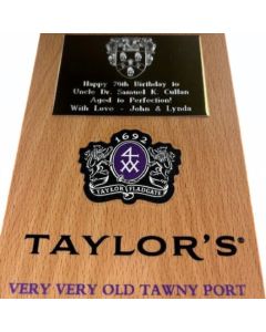Very Very Old Tawny Port Plaque Engraving - Roman Outline Font