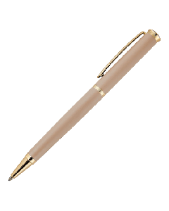 Triga Matte Peach & Gold Ballpoint Pen by Hugo Boss is made with brass. 
