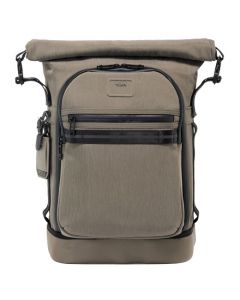 This Alpha Bravo Brown Ally Roll Top Backpack was designed by TUMI. 