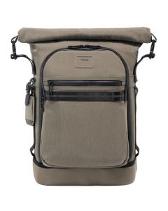 This Alpha Bravo Brown Ally Roll Top Backpack was designed by TUMI. 