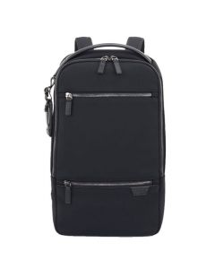 This Black Harrison Crawford Slim Backpack is made by TUMI. 
