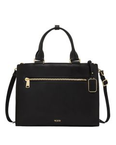 This Voyageur Black Lynn Tote Bag is designed by TUMI. 