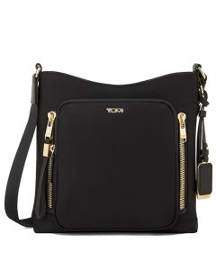 This Voyageur Black Tyler Cross Body Bag is designed by TUMI. 