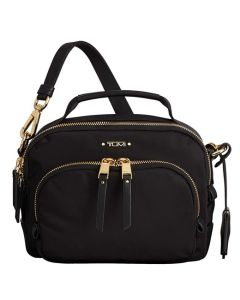 This is the TUMI Black Voyageur Troy Cross Body Bag.