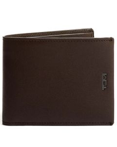 Dark Brown Nassau Global Billfold Wallet with Coin Case designed by TUMI.