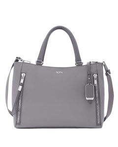 This Voyageur Fog Grey Valetta Medium Tote Bag is designed by TUMI.