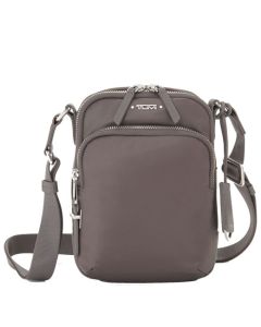 This Voyageur Grey Ruma Cross Body Bag was designed by TUMI. 