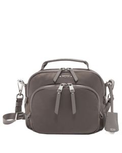 This Voyageur Grey Troy Cross Body Bag was designed by TUMI. 