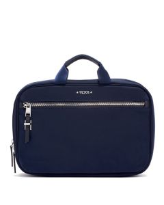 Voyageur Indigo Madina Cosmetic Case designed by TUMI. 