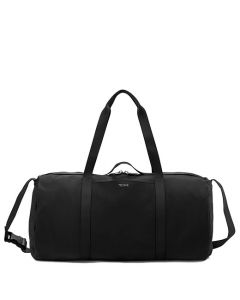 This Voyageur Black/Gunmetal Just in Case Duffel Bag is designed by TUMI. 
