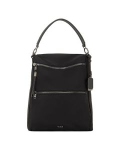 This Voyageur Black/Gunmetal Leigh Multiway Bag is designed by TUMI.