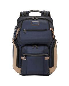 This Alpha Bravo Midnight Blue Nomadic Backpack is designed by TUMI. 