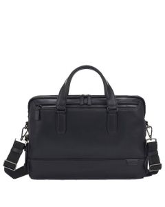 This Black/Iron Harrison Sycamore Slim Briefcase was designed by TUMI. 