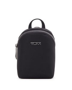 This Voyageur Black/Gunmetal Charm Pouch is designed by TUMI. 