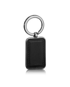 Embossed Patch Gunmetal Key Fob