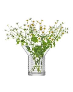 This Union Ribbed Cylinder Glass Vase 13.5 cm by LSA is great for displaying foliage from your garden.