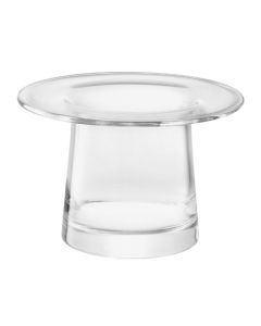 This Victoria Lantern Clear Glass Vase 13.5 cm by LSA has a contemporary finish.